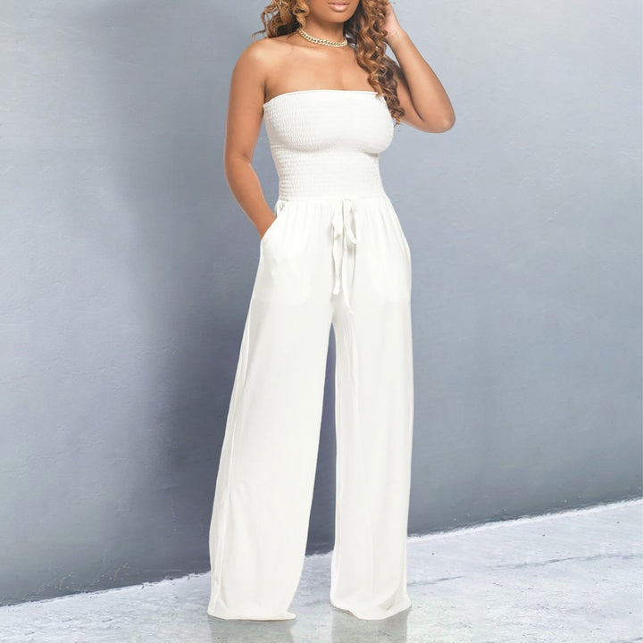Harlow | Smocked Strapless Bardot Off Shoulder Top