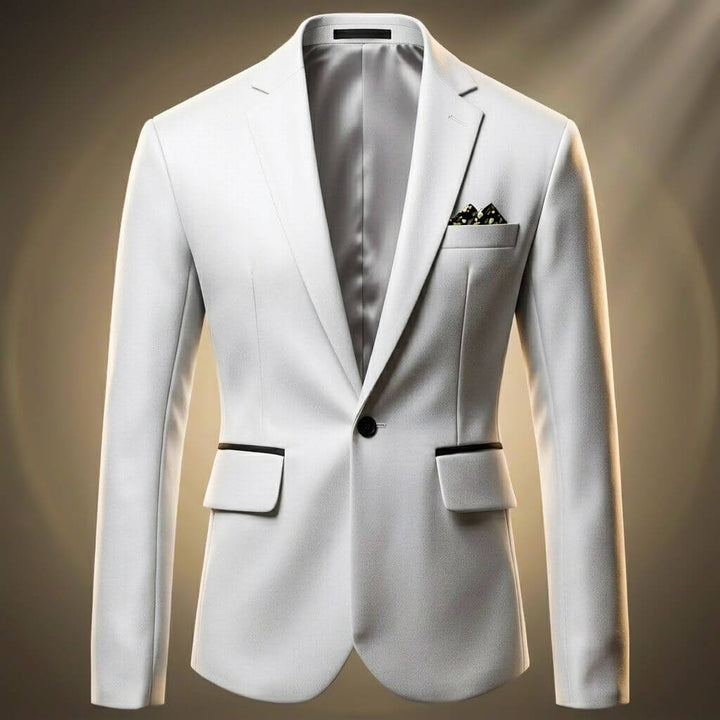 Sterling | Classic Single Button Blazer with Pocket Square