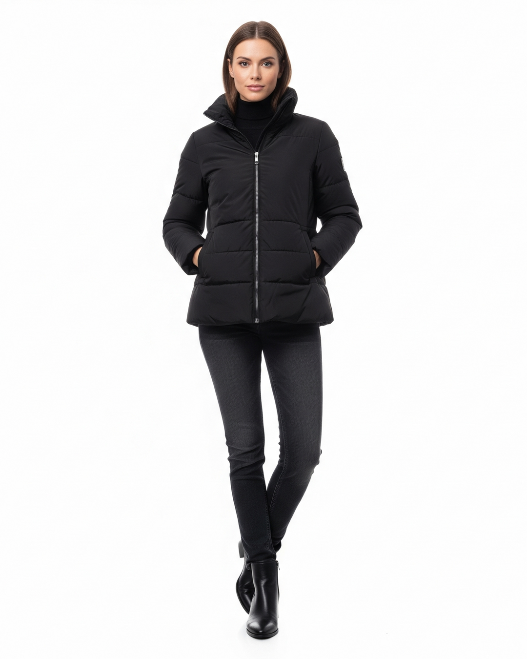 Rowan | Women's High Neck Quilted Puffer Jacket