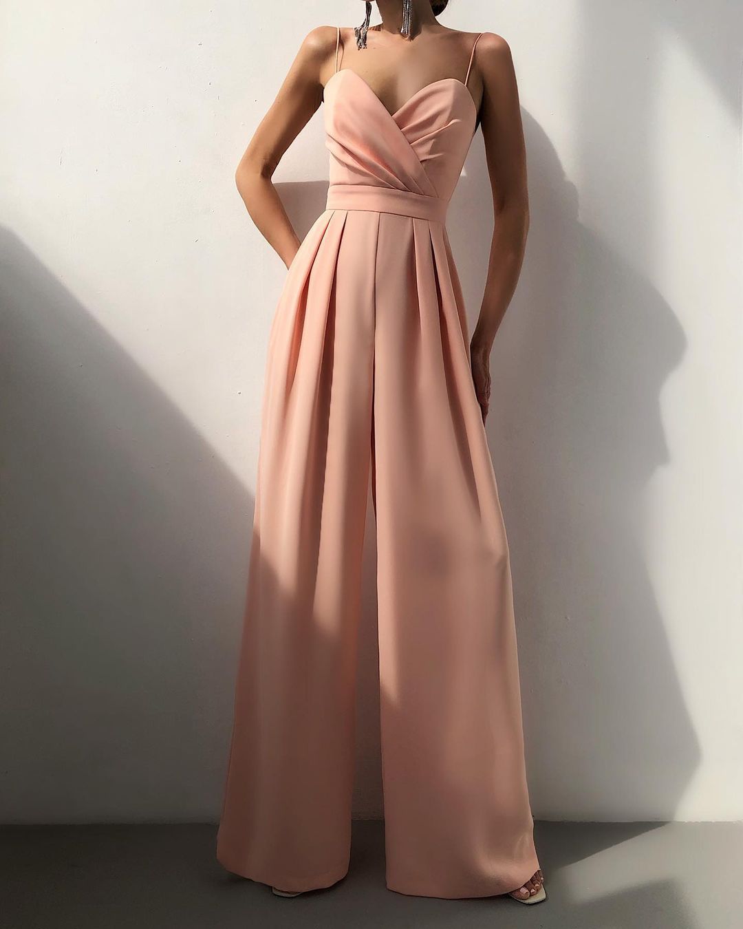 Isadora | Sweetheart Wrap Bodice Jumpsuit with Wide Leg Trousers