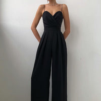Isadora | Sweetheart Wrap Bodice Jumpsuit with Wide Leg Trousers