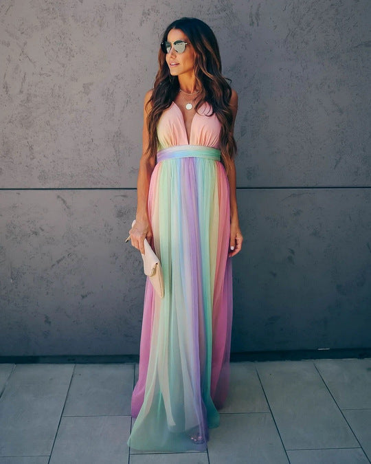 Aurora | Pleated Tulle Maxi Summer Dress