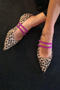 Zara | Animal Print Mary Jane Flats with Double Buckle Strap